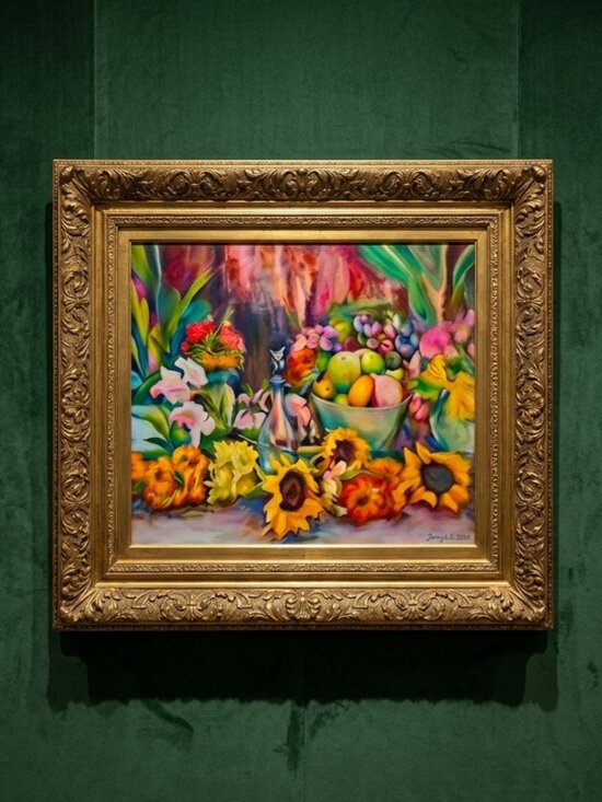 Muse The Studio Other - ​Hand-Painted Floral Still Life - Rich Textures & Warm Tones